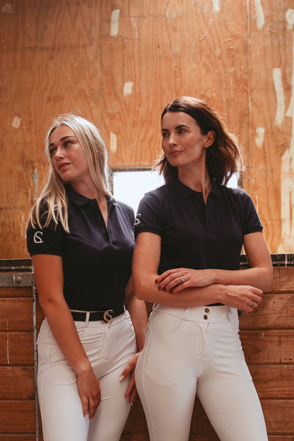 Riding Polo Shirt - Azzuro