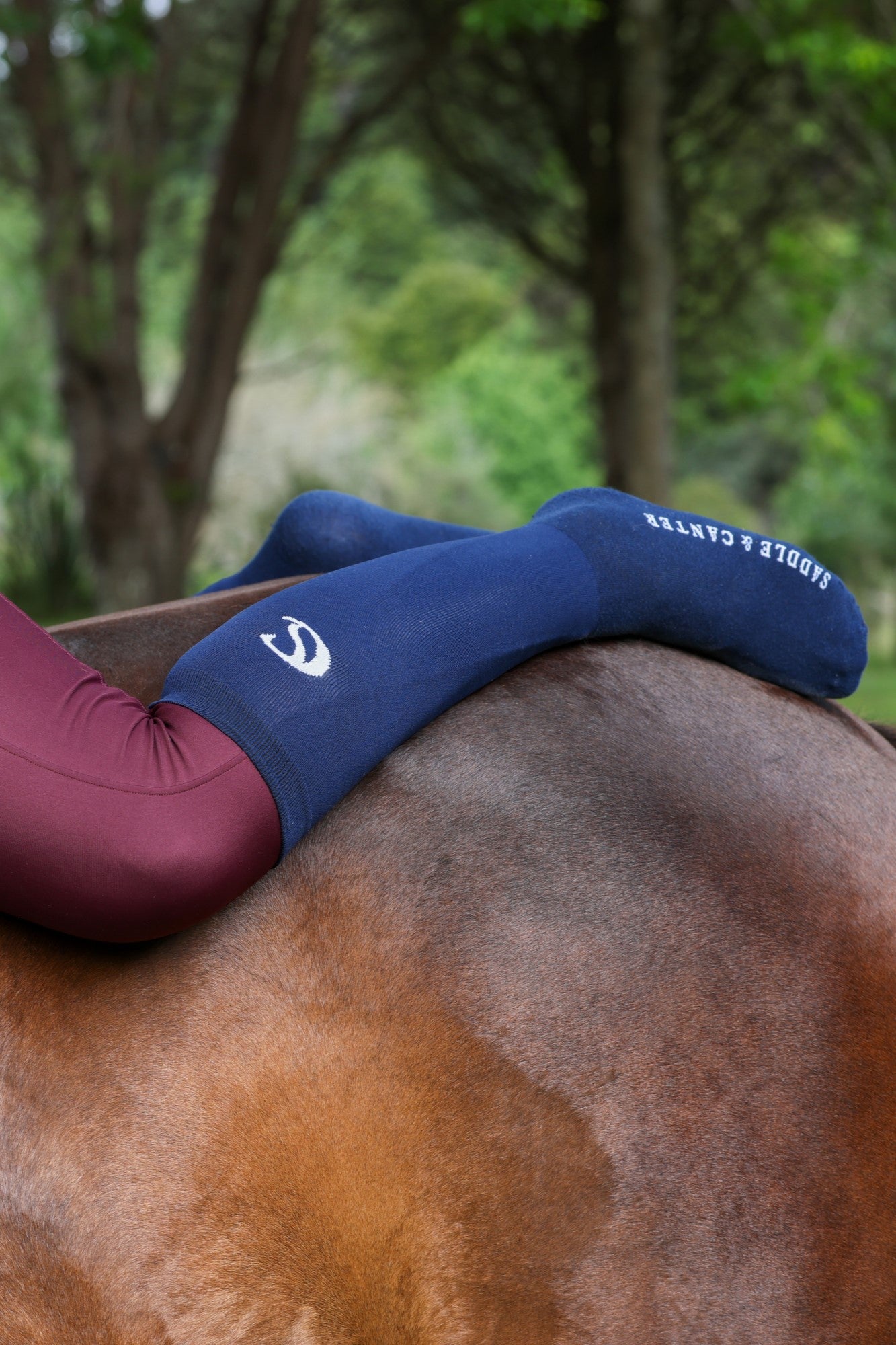 Saddle &amp; Canter Riding Socks - Azzuro