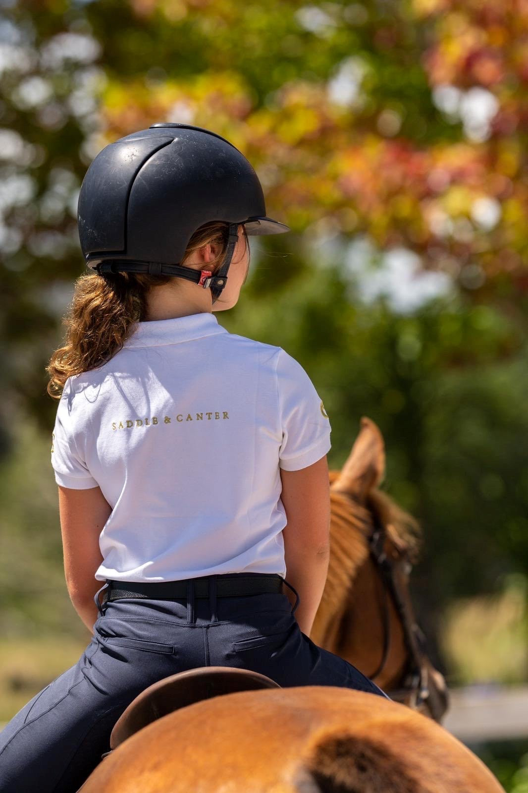 Horseback Riding Ladies Riding Polo Shirts Saddle Canter Kid's